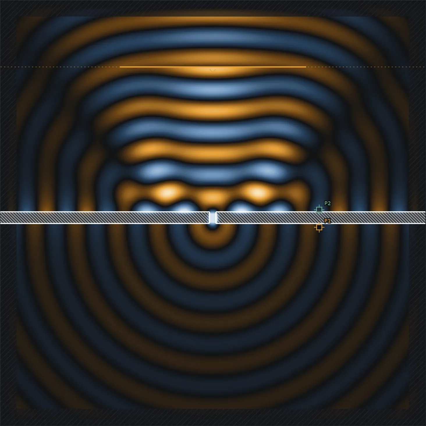 Surface plasmons launched from a slit in silver