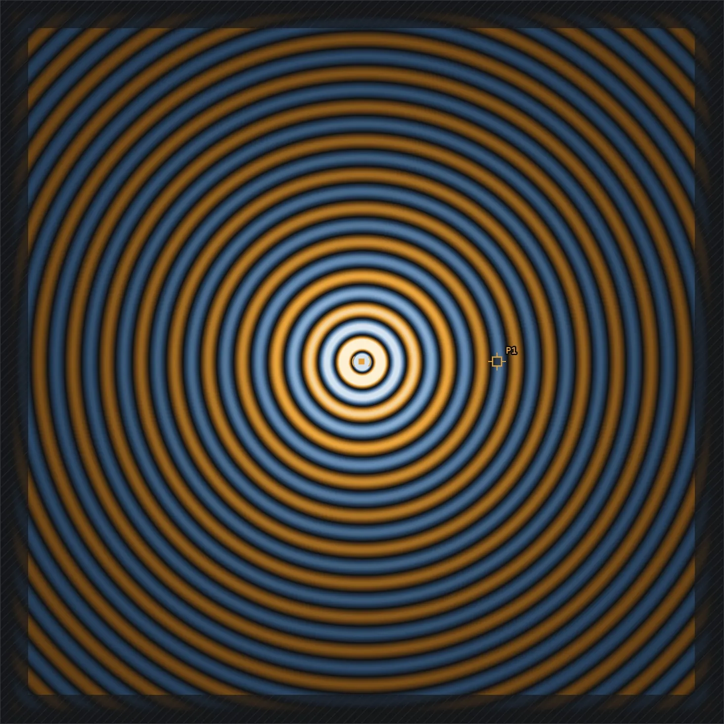 A point source radiating circular waves