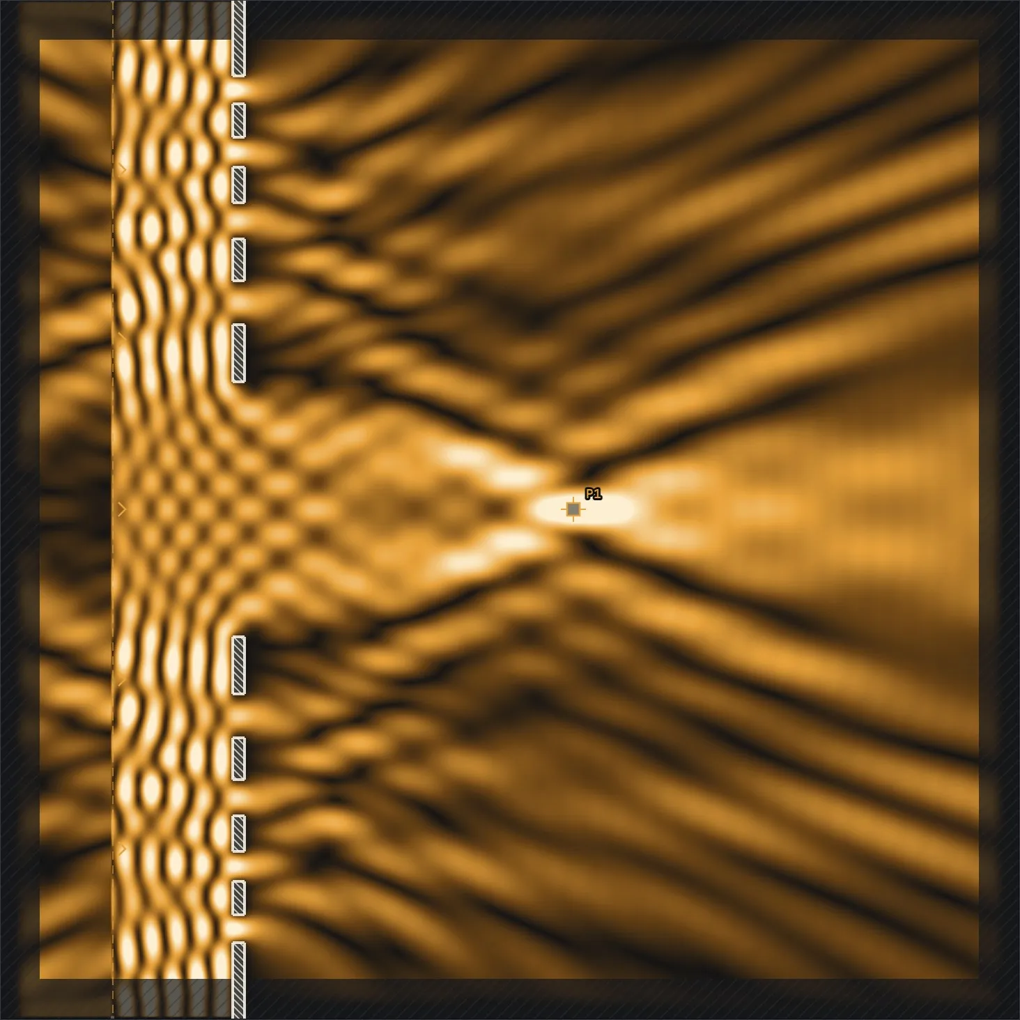 A Fresnel zone plate focusing light by diffraction